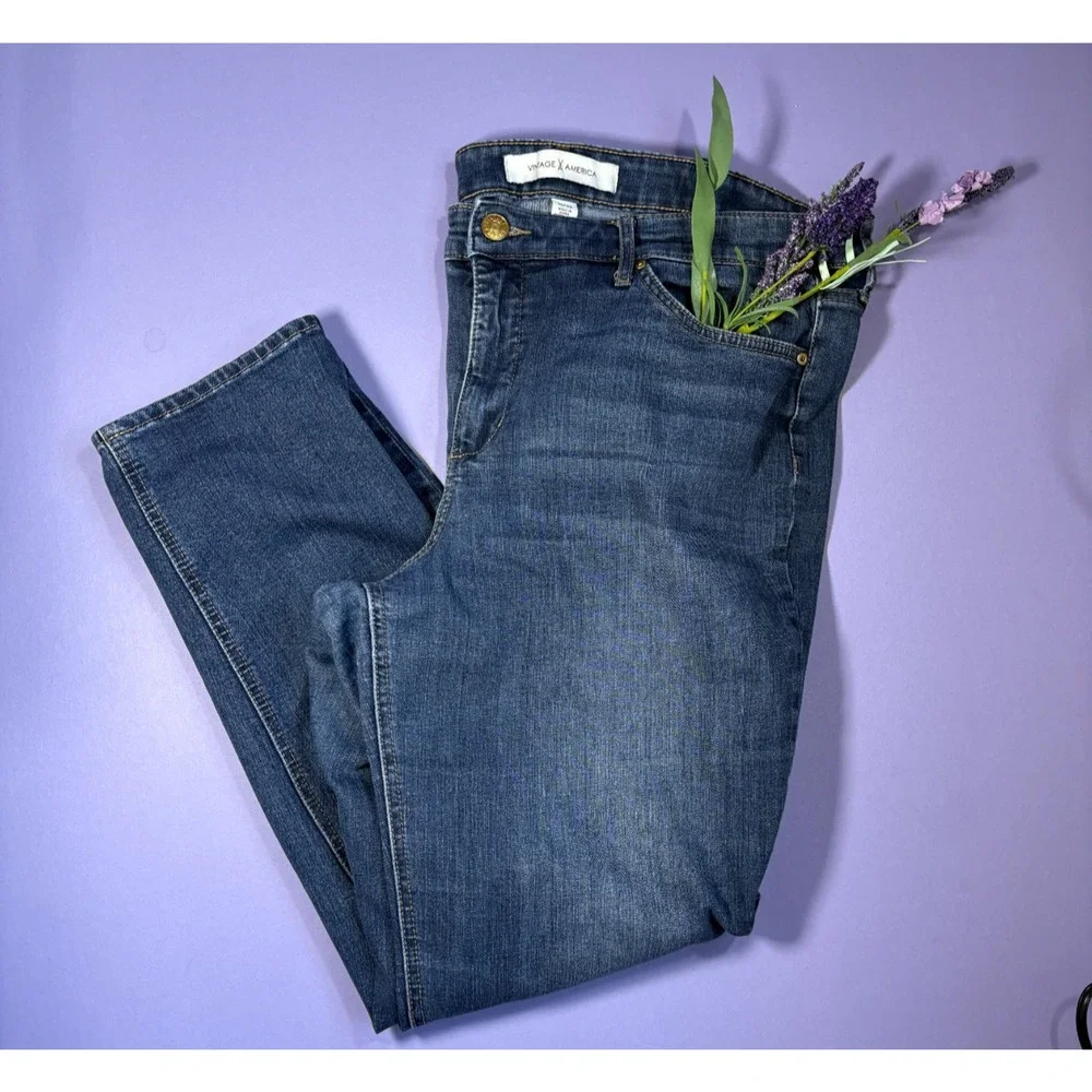 Mavi Jeans Men’s 35x30 Med Wash Myles Straight Leg Salvage Whiskering